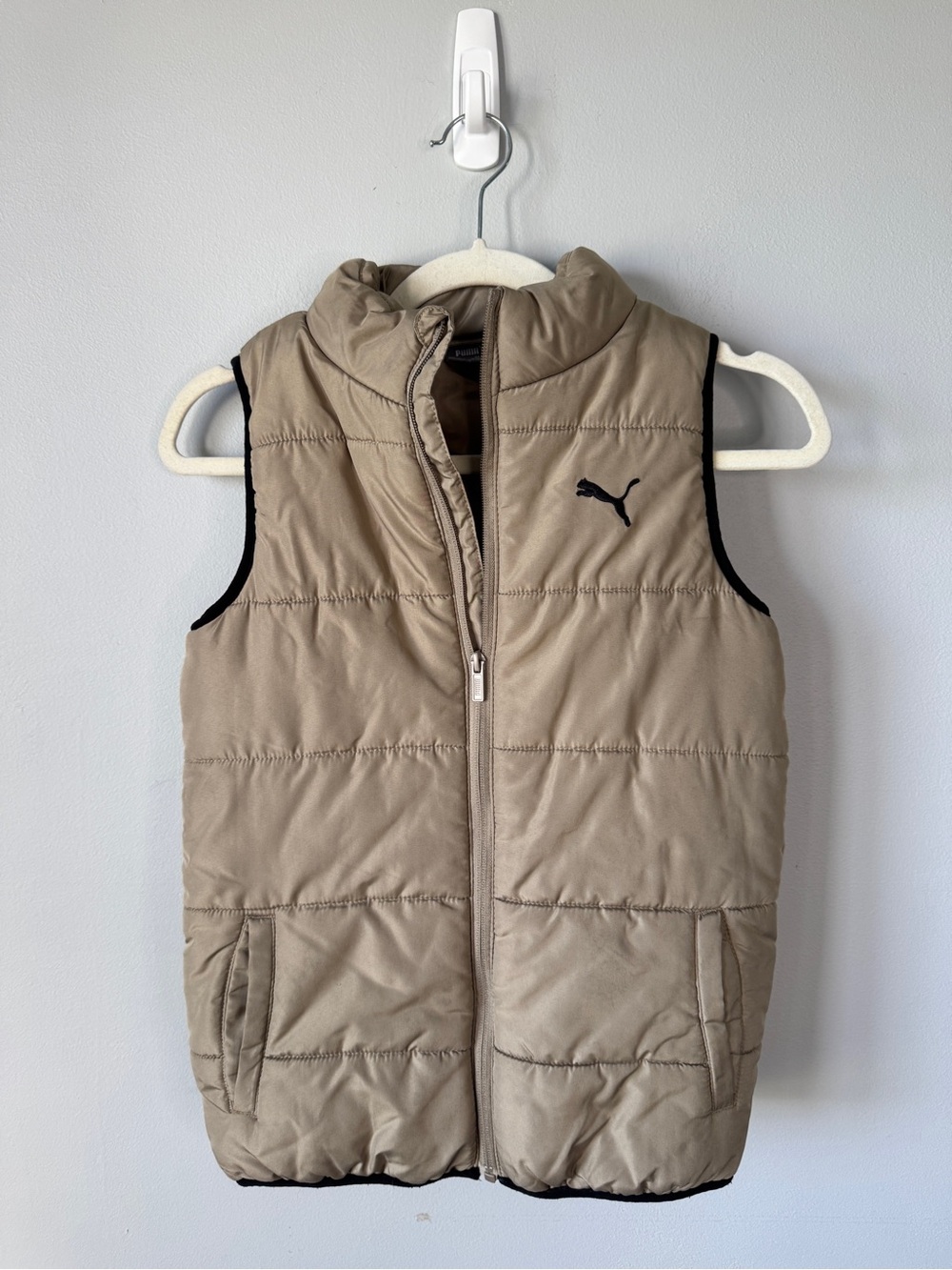 Puma Men's Beige Quilted Puffer Vest